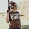 Women's Messy Buns & Guns T-Shirt - Woodland Camo -Daily Clothing Store BlankPoster2000x2000 015 GS5021 Women sWoodlandCamoMessyBuns Guns min