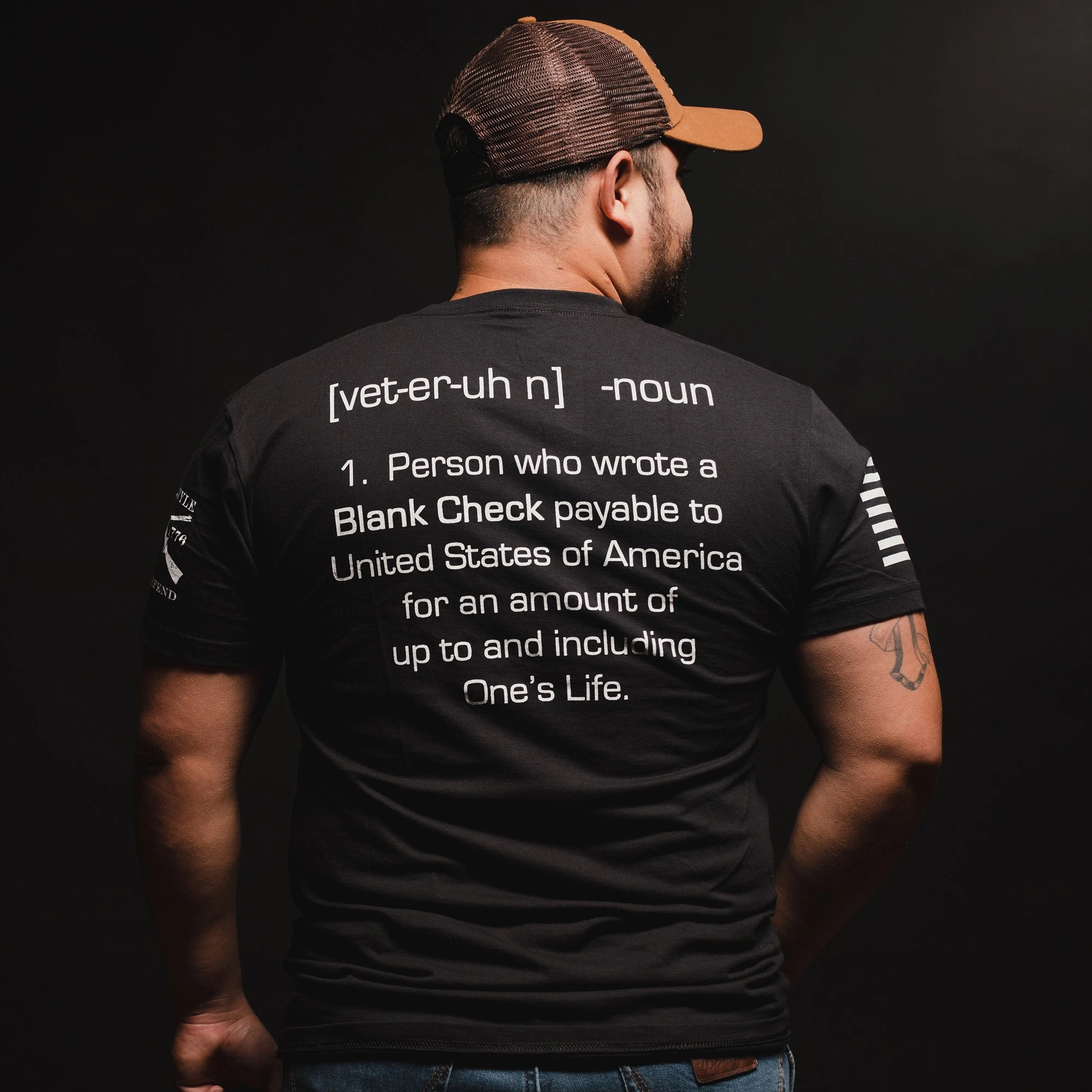 Blank Check Veteran T-Shirt - Black 8 Blank Check Veteran T-Shirt - Black - Image 6