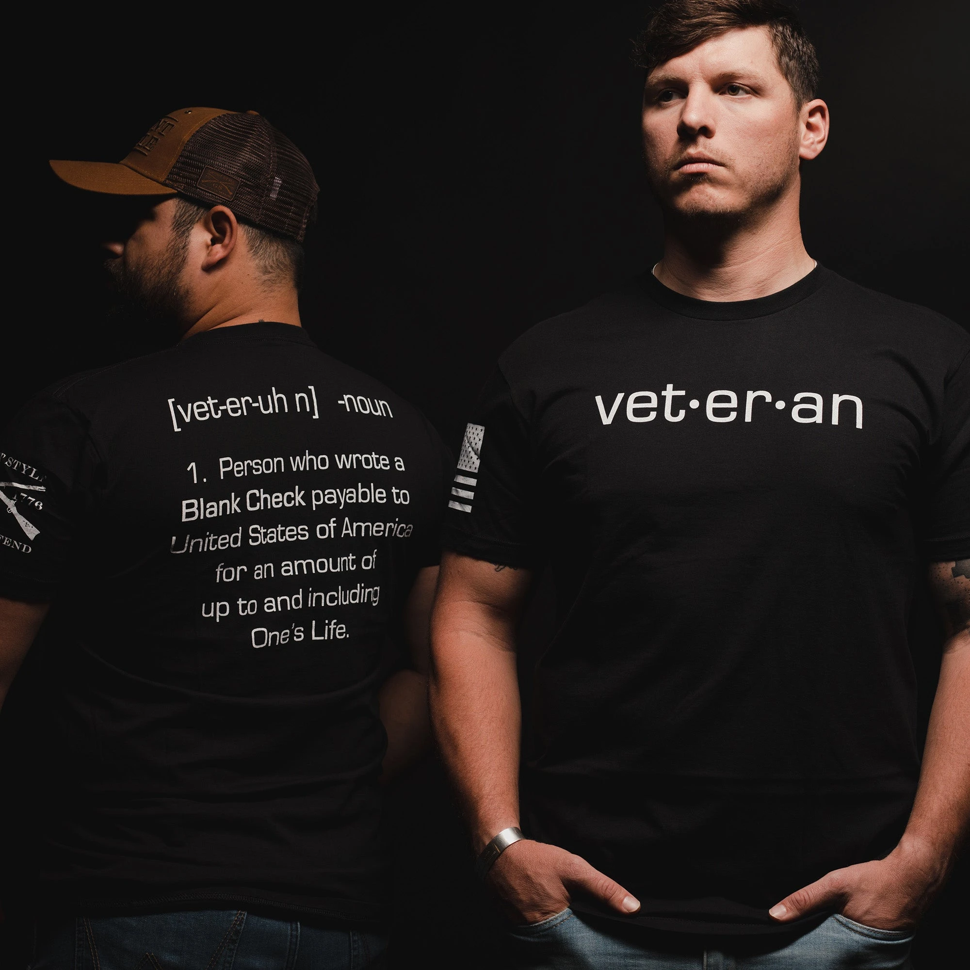 Blank Check Veteran T-Shirt - Black 7 Blank Check Veteran T-Shirt - Black - Image 5