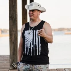 Men's Rifle Flag Tank - Black -Daily Clothing Store BlankPoster 2000X2000 3 RifleFlag M