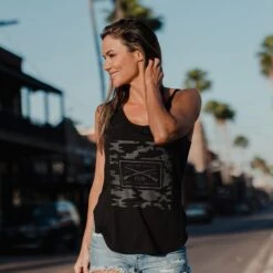 Women'sGrunt Style Logo Flowy Tank - Black Camo -Daily Clothing Store BlankPoster 2000X2000 4BlackCamo