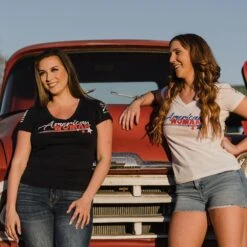 Women's American Woman V-Neck - White -Daily Clothing Store BlankPoster 2000X2000 AmericanW min 1