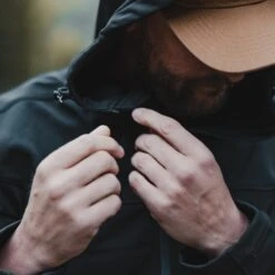 Men's Soft Shell Hoodie - Black -Daily Clothing Store BlankPoster 2000X2000 GS3577 GruntStyleSoftShellHoodie 3