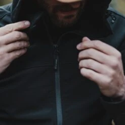 Men's Soft Shell Hoodie - Black -Daily Clothing Store BlankPoster 2000X2000 GS3577 GruntStyleSoftShellHoodie 4