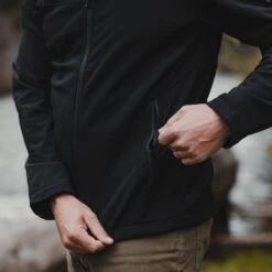 Men's Soft Shell Hoodie - Black -Daily Clothing Store BlankPoster 2000X2000 GS3577 GruntStyleSoftShellHoodie 5