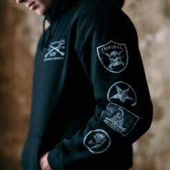 Grunt Style Patch Pullover Hoodie - Black -Daily Clothing Store BlankPoster 2000X2000 GS4542 GruntStylePatchHoodie black 3