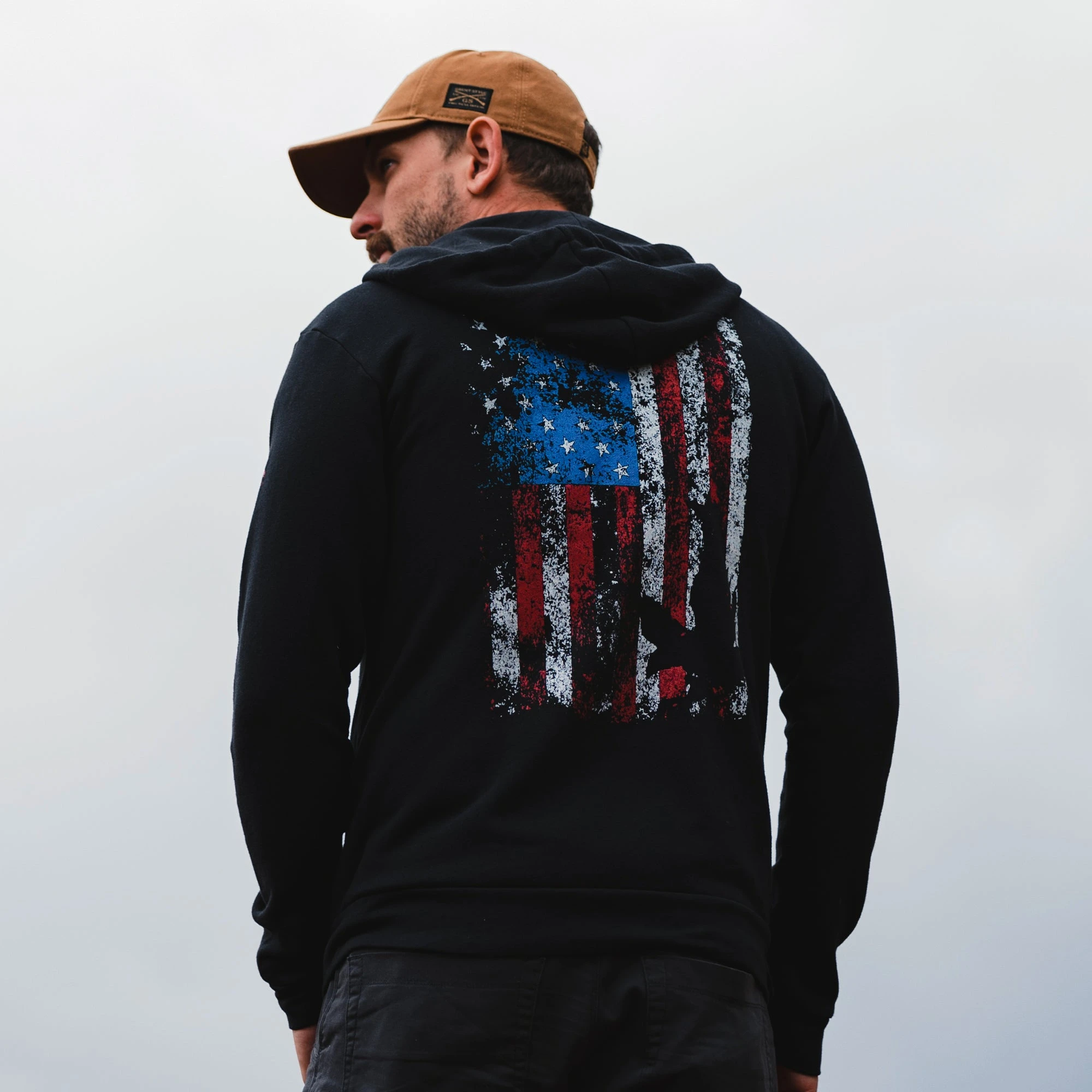 Freedom Flag Full-Zip Hoodie - Black 6 Freedom Flag Full-Zip Hoodie - Black - Image 4