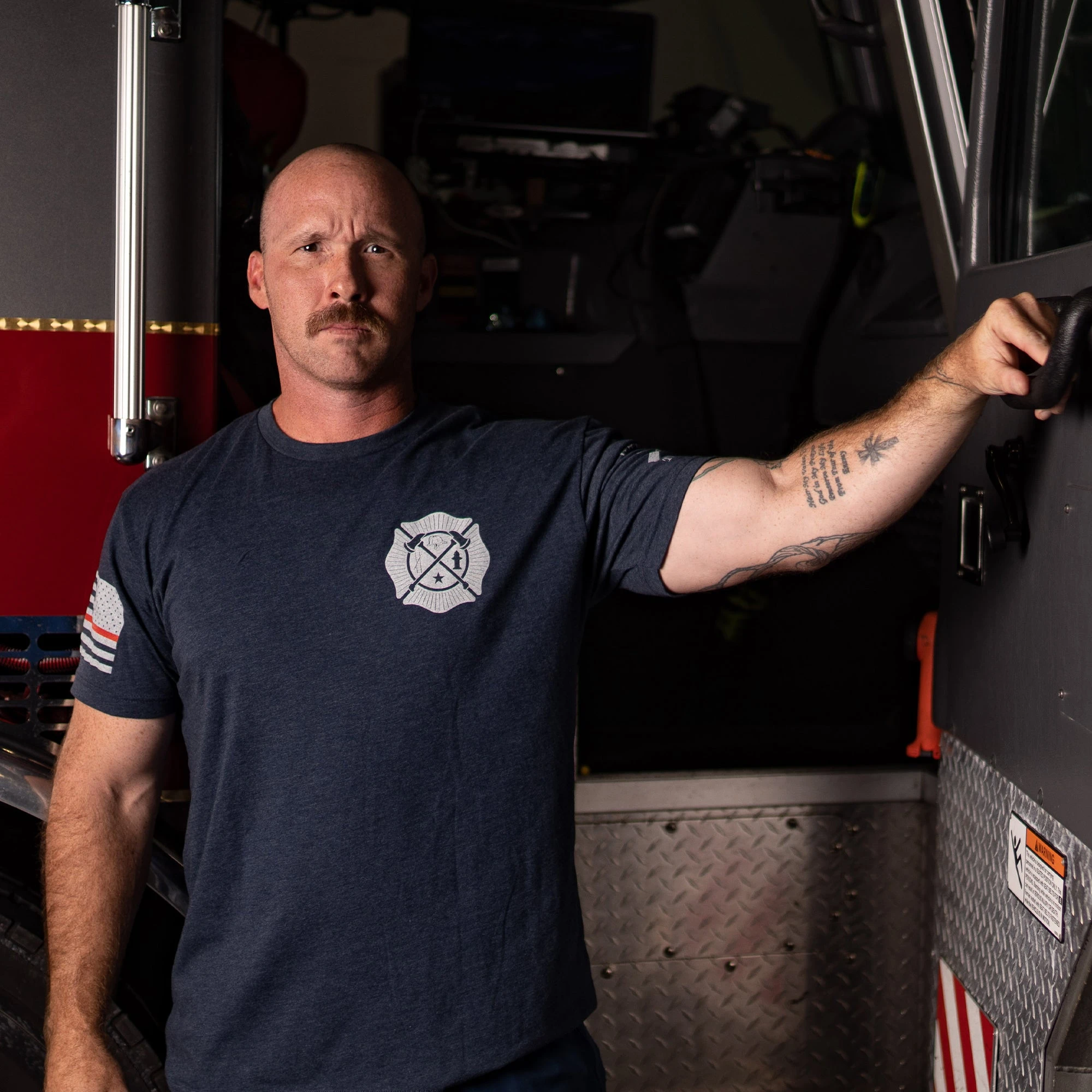 Wherever Flames May Rage T-Shirt - Navy 4 Wherever Flames May Rage T-Shirt - Navy - Image 2