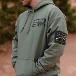 Name Tape Hoodie - Military Green -Daily Clothing Store BlankPoster 2000X2000 GS5179 GruntStyleNameTapeHoodie MilitaryGreen 4 1