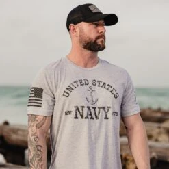 USN - Est. 1775 2.0 T-Shirt - Athletic Heather 10 USN - Est. 1775 2.0 T-Shirt - Athletic Heather -Daily Clothing Store BlankPoster 2000X2000 GSNV0066 USN Est.1775 AthleticHeather2.0 min