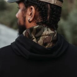 Men's Waffle Top Hoodie - Black -Daily Clothing Store BlankPoster 2000x2000 2 GS5668WaffleTopHoodie Black