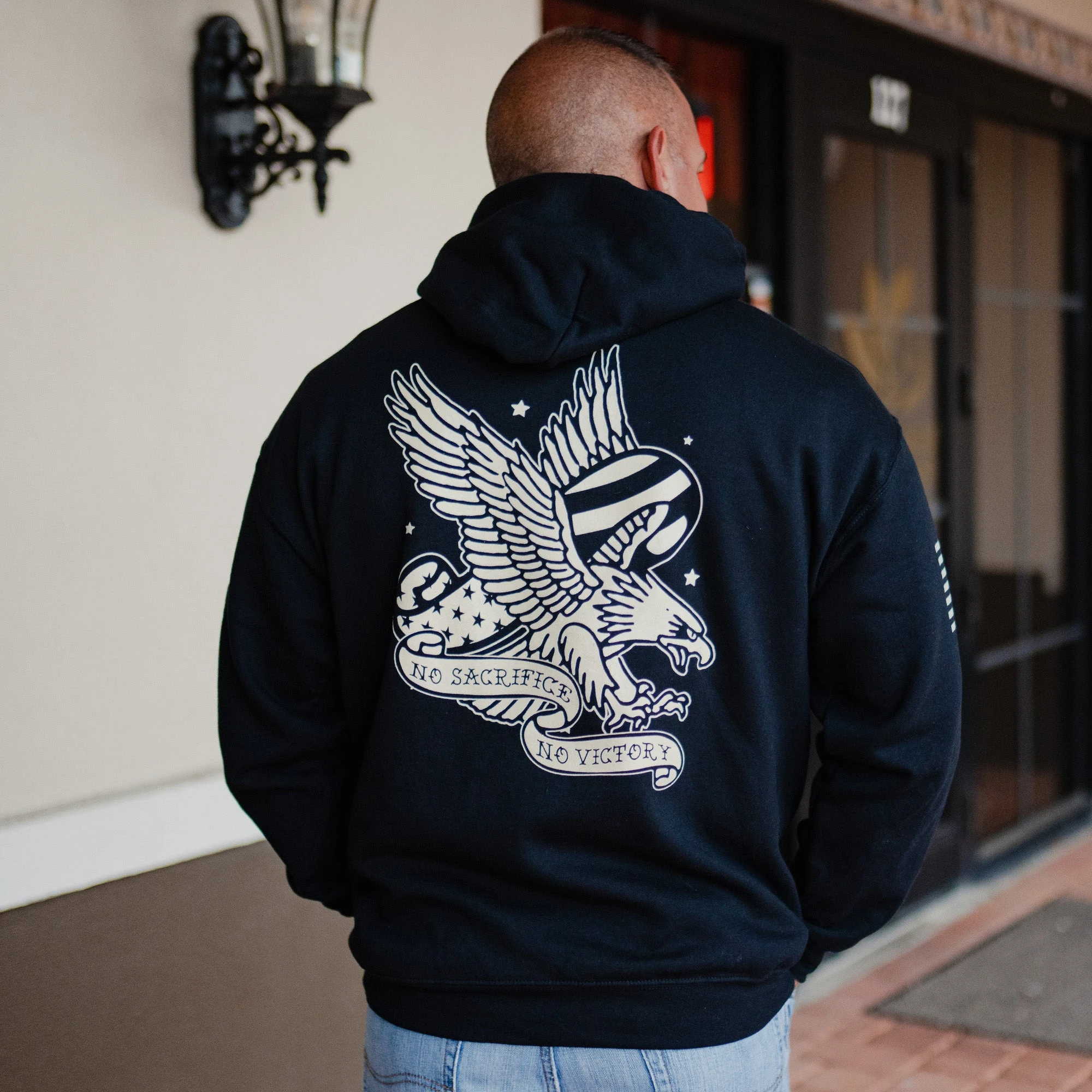No Sacrifice No Victory Hoodie - Black 4 No Sacrifice No Victory Hoodie - Black - Image 2