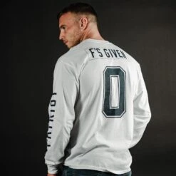 Zero F's Given Long Sleeve - White -Daily Clothing Store BlankPoster 2000x2000 2 GS5800ZeroFsGivenLS White