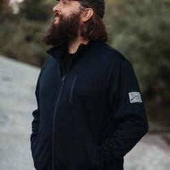 Men's Waffle Top Full-Zip Jacket - Navy -Daily Clothing Store BlankPoster 2000x2000 3 GS5671WaffleTopFull ZipJacket Navy