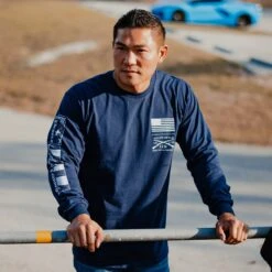 Ethos Long Sleeve - Navy -Daily Clothing Store BlankPoster 2000x2000 3 GS5781EthosLS Navy