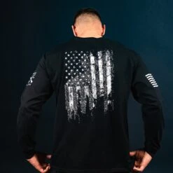 1776 Flag Long Sleeve - Black -Daily Clothing Store BlankPoster 2000x2000 3 GS58331776FlagLS Black