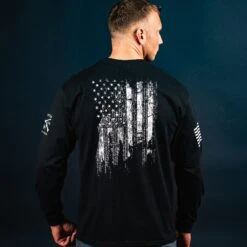 1776 Flag Long Sleeve - Black -Daily Clothing Store BlankPoster 2000x2000 4 GS58331776FlagLS Black 1