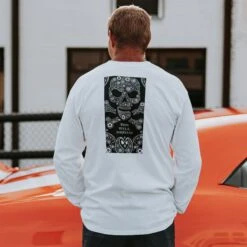 Death Paisley Long Sleeve - White -Daily Clothing Store BlankPoster 2000x2000 5 GS5784DeathPaisleyLS White