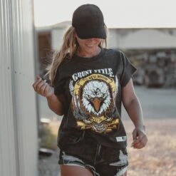 Women's Easy Rider Vintage Fit T-Shirt - Washed Black 9 Women's Easy Rider Vintage Fit T-Shirt - Washed Black -Daily Clothing Store BlankPoster 2000x2000 5 GS6146EasyRiderVintageFit WashedBlack