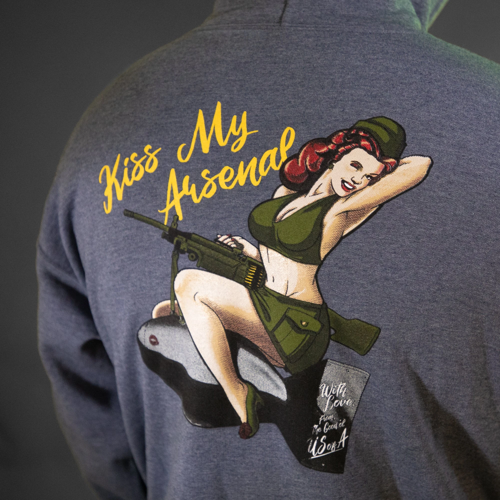 Kiss My Arsenal Hoodie - Indigo 4 Kiss My Arsenal Hoodie - Indigo - Image 2
