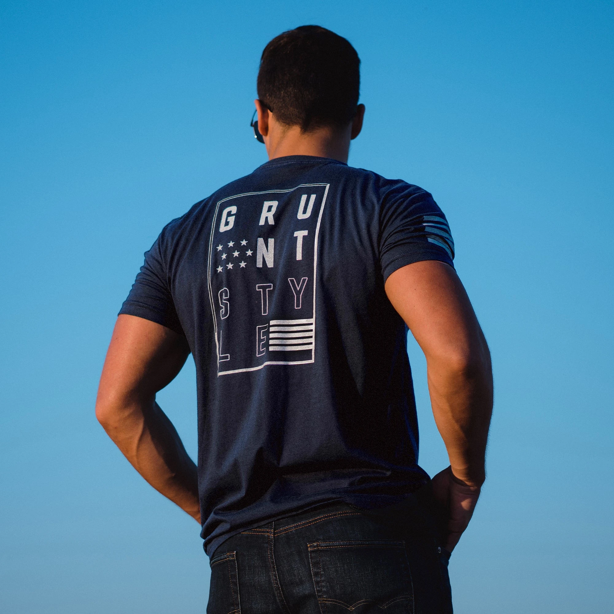 Stars And Stripes Logo T-Shirt - Navy 4 Stars And Stripes Logo T-Shirt - Navy - Image 2