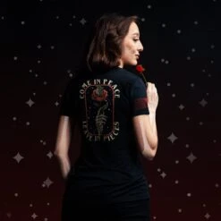 Women's Death Rose T-Shirt - Black