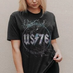 Women's US76 Boyfriend Fit T-Shirt - Vintage Black -Daily Clothing Store BlankPoster 2000x2000 GS5506 Women sUS76BoyfriendFitTee 2