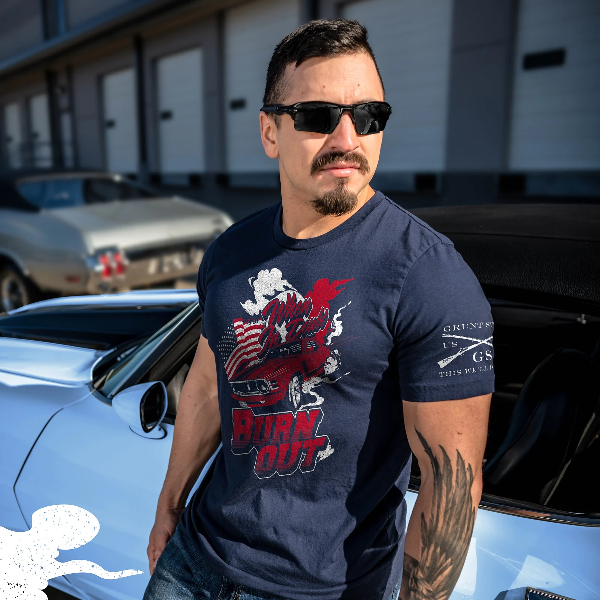 Burn Out T-Shirt- Navy 4 Burn Out T-Shirt- Navy - Image 2