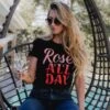 Women's Rosé All Day Slim Fit T-Shirt - Black -Daily Clothing Store BlankPoster 2000x2000 GS5565 RoseAllDayWomen sSlimFitTee Black 3