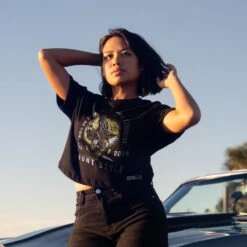 Women's War Eagle Oversized Cropped T-Shirt - Black -Daily Clothing Store BlankPoster 2000x2000 GS5632 WarEagleWomen sOversizedCroppedTee Black 3