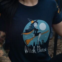 Women's Witch, Please Slim Fit T-Shirt - Midnight Navy -Daily Clothing Store BlankPoster 2000x2000 GS5731WitchPleaseSlimFit MidnightNavy 5