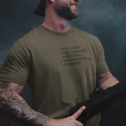 Always Forward Flag T-Shirt - Military Green -Daily Clothing Store BlankPoster 2000x2000 copy2GS4972 AlwayForwardFlag min