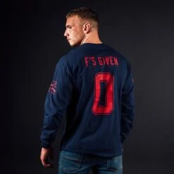 Zero F's Given Long Sleeve - Midnight Navy -Daily Clothing Store BlankPoster 2000x2000 copy2GS5836 ZeroFsGivenLS Navy