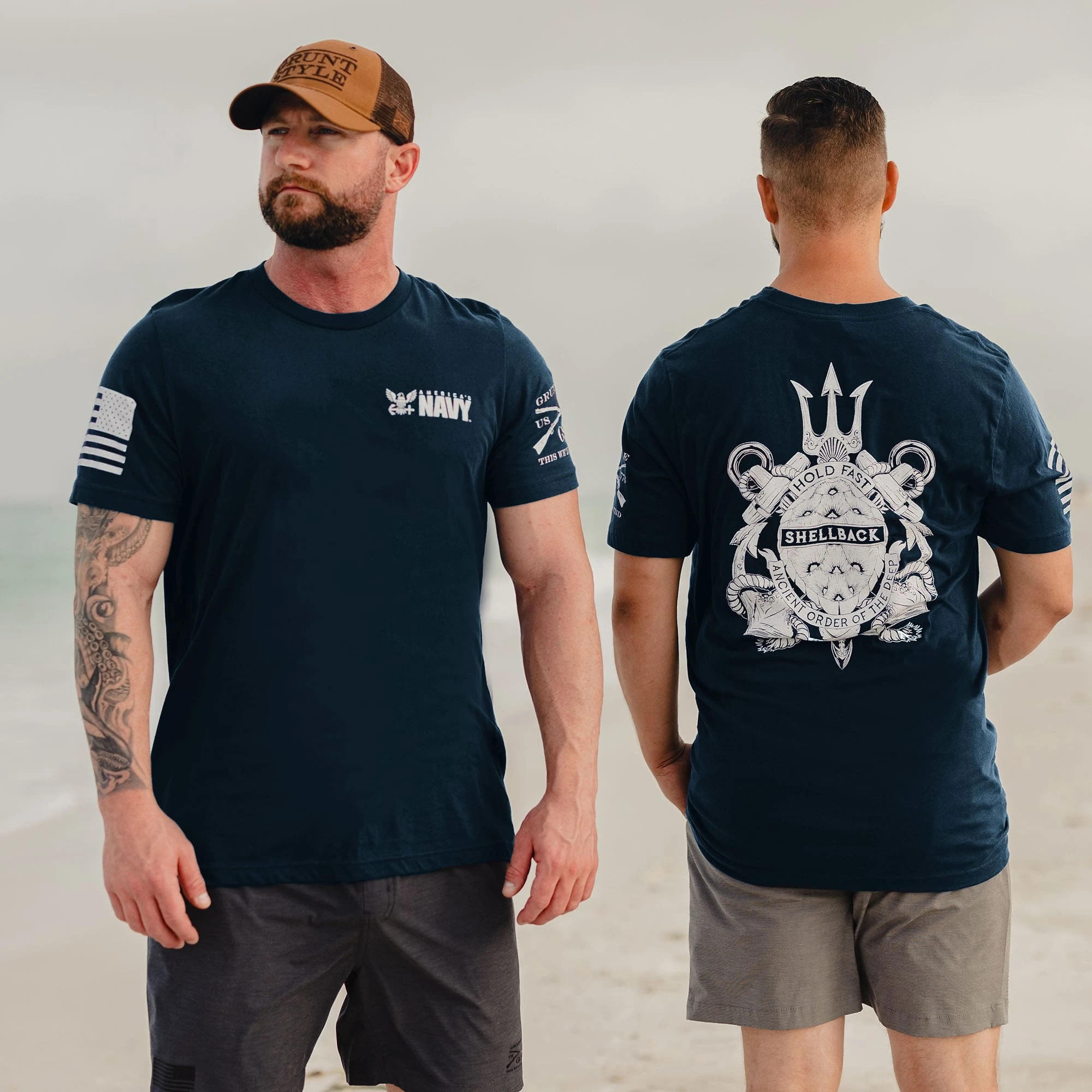 USN - Shellback Seal T-Shirt - Navy 4 USN - Shellback Seal T-Shirt - Navy - Image 2