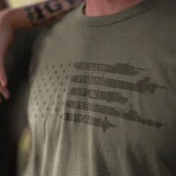 Always Forward Flag T-Shirt - Military Green -Daily Clothing Store BlankPoster 2000x2000 copy3GS4972 GS4973 AlwaysForwardFlag min