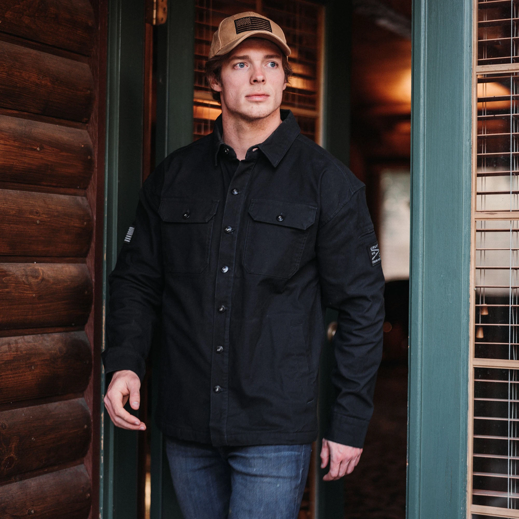 Men's Lightweight Field Shacket - Black 2 Men's Lightweight Field Shacket - Black