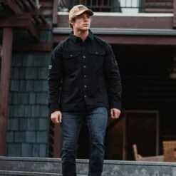 Men's Lightweight Field Shacket - Black 9 Men's Lightweight Field Shacket - Black -Daily Clothing Store BlankPoster 2000x2000 copy7GS5677LightweightFieldShacket Black