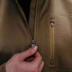 Men's 1/2 Zip Waffle Top - Coyote -Daily Clothing Store BlankPoster 2000x2000 copy7 GS5313 GruntStyle.5ZipWaffleTop Coyote