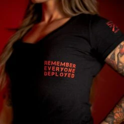 Women's R.E.D. All Forces V-Neck - Black -Daily Clothing Store BlankPoster 2000x2000 copy min