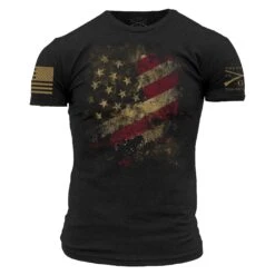 Worn Flag 2.0 T-Shirt - Black