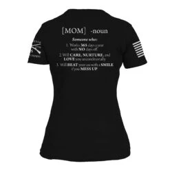 Women's Mom Defined T-Shirt - Black -Daily Clothing Store GS2782 Mom Defined WEB READY back