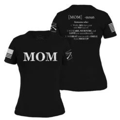 Women's Mom Defined T-Shirt - Black -Daily Clothing Store GS2782 Mom Defined WEB READY both