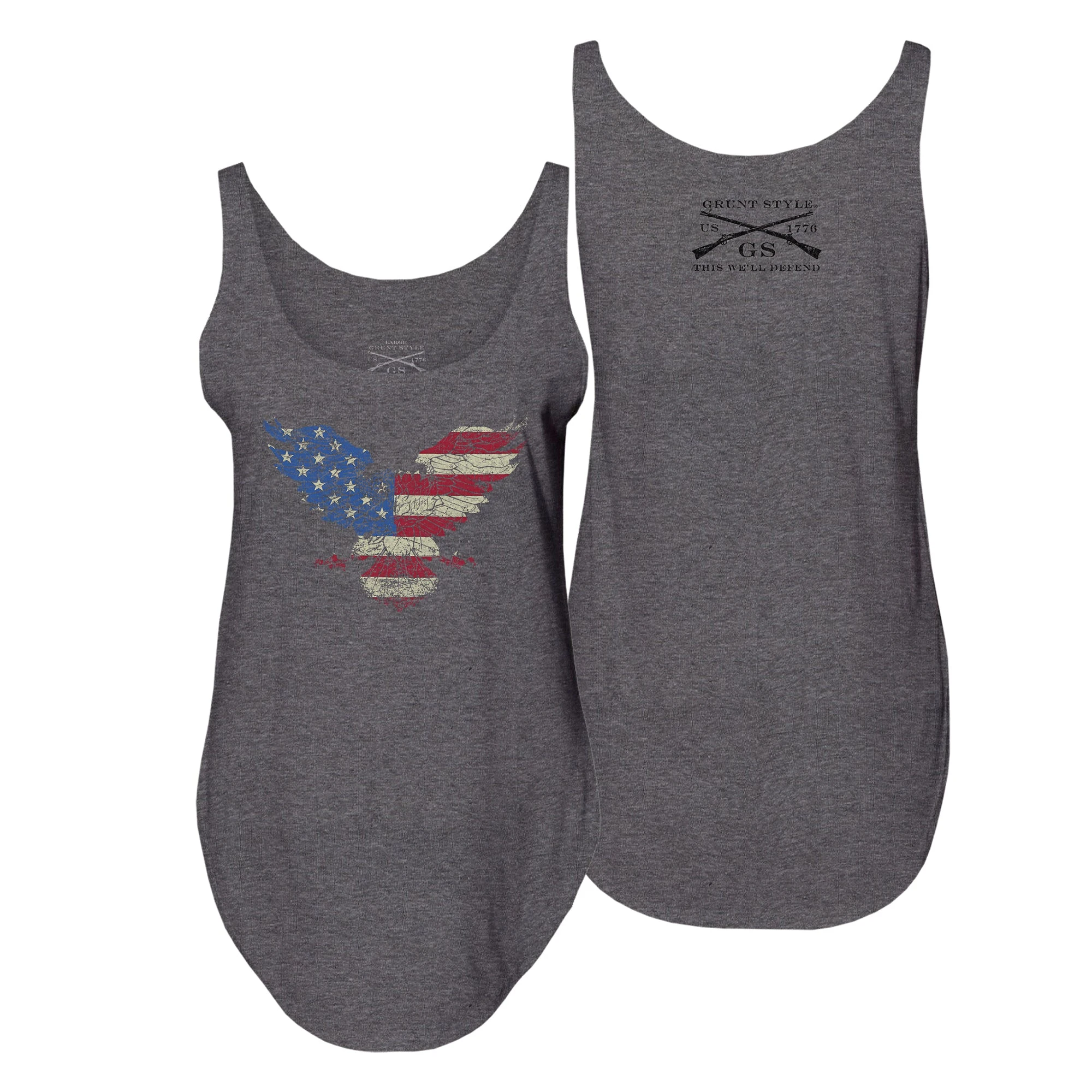 Women's Freagle Flowy Tank - Charcoal 4 Women's Freagle Flowy Tank - Charcoal - Image 2