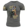 Work Hard, Ride Easy T-Shirt - Dark Grey -Daily Clothing Store GS4335 WorkRidePinup STANDARD WEB READY 2021