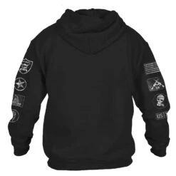Grunt Style Patch Pullover Hoodie - Black -Daily Clothing Store GS4542 GruntStylePatchHoodie Black WEB READYBACK