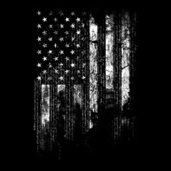 1776 Flag Hoodie - Black -Daily Clothing Store GS4767 1776FlagHoodie STANDARD WEB READY backArt