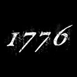 1776 Flag Hoodie - Black -Daily Clothing Store GS4767 1776FlagHoodie STANDARD WEB READY frontArt