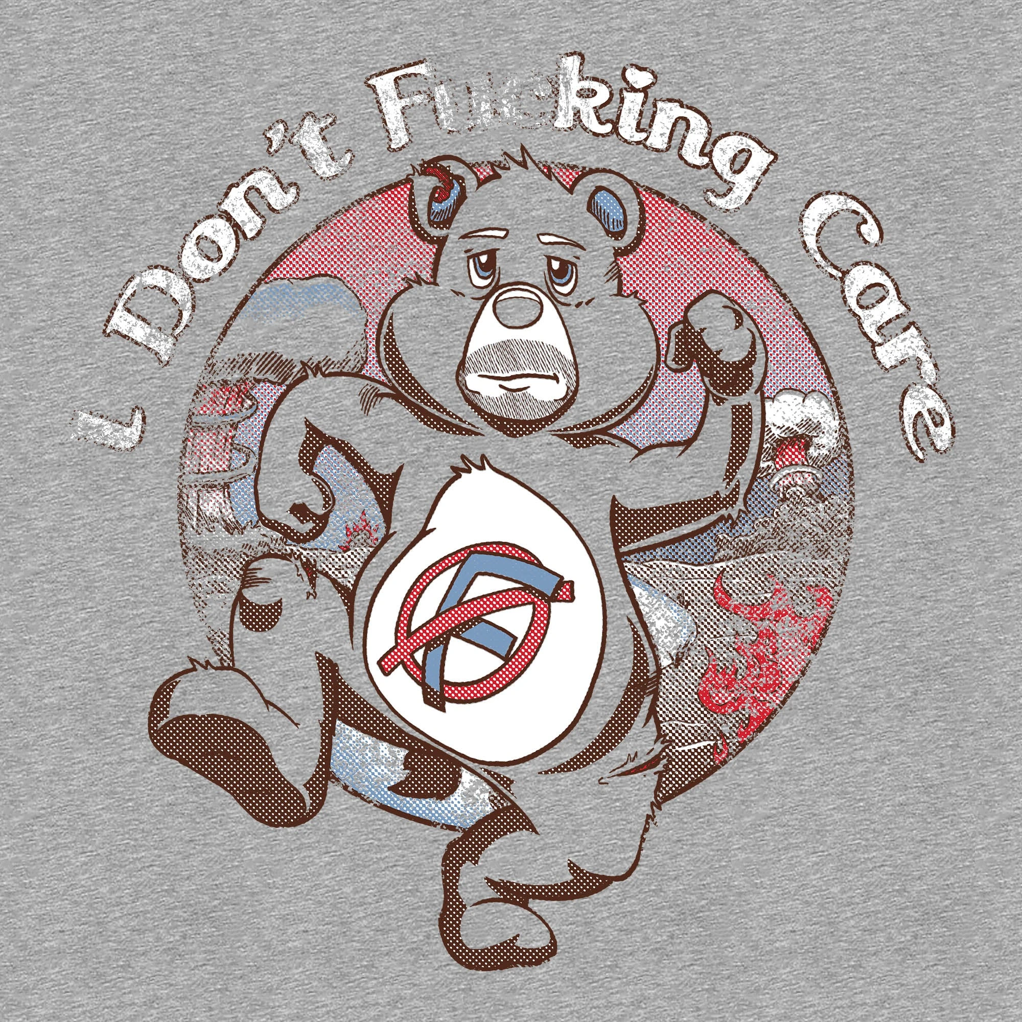 I Don't F*cking Care T-Shirt - Heather Grey 4 I Don't F*cking Care T-Shirt - Heather Grey - Image 2