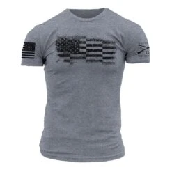 Bar Flag T-Shirt - Dark Heather Gray