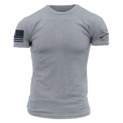 Blue Line Bundle - 3 Pack -Daily Clothing Store GS4894 BlueLineFlag DarkHeatherGray STANDARD WEB READY front